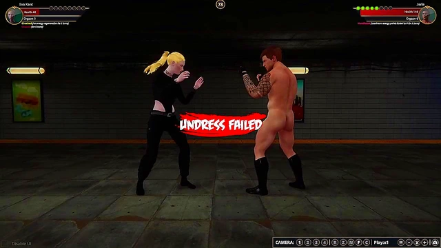 Eva Kant VS Jerle (Naked Fighter 3D)