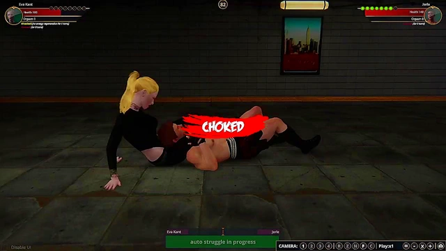 Eva Kant VS Jerle (Naked Fighter 3D)