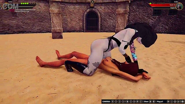 Draka vs Greta (Naked Fighter 3D)