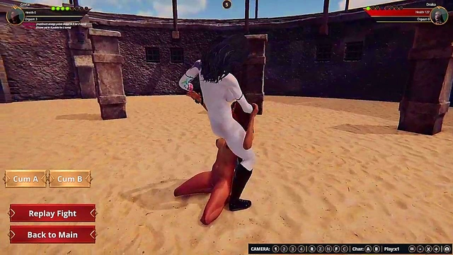 Draka vs Greta (Naked Fighter 3D)