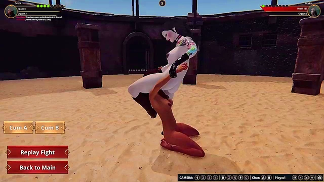 Draka vs Greta (Naked Fighter 3D)