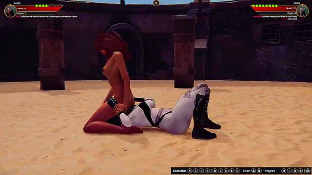 Draka vs Greta (Naked Fighter 3D)