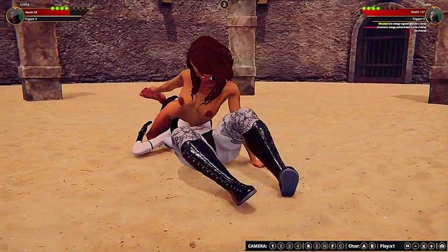 Draka vs Greta (Naked Fighter 3D)