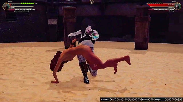 Draka vs Greta (Naked Fighter 3D)