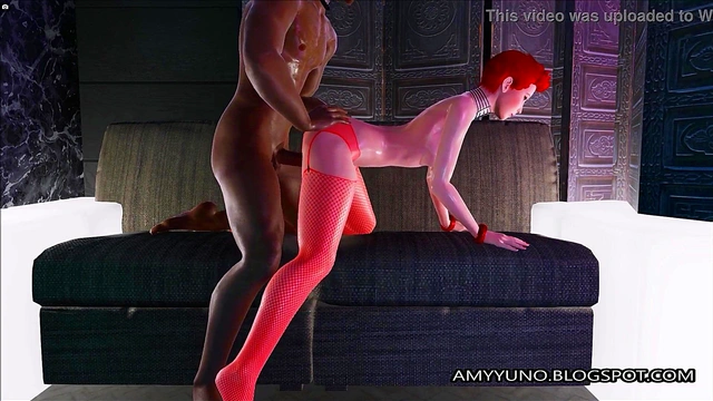 3D Virtual Redhead Rides A BBC Anal In Adult MMO Game!