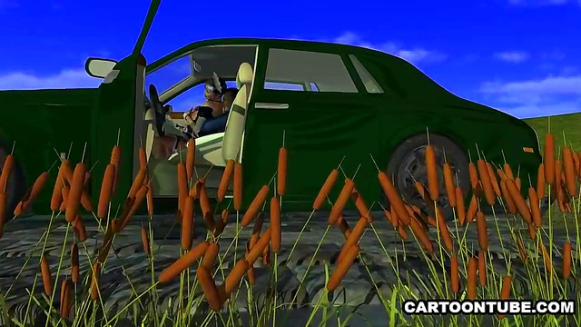 Busty 3D cartoon maid getting fingered and fucked