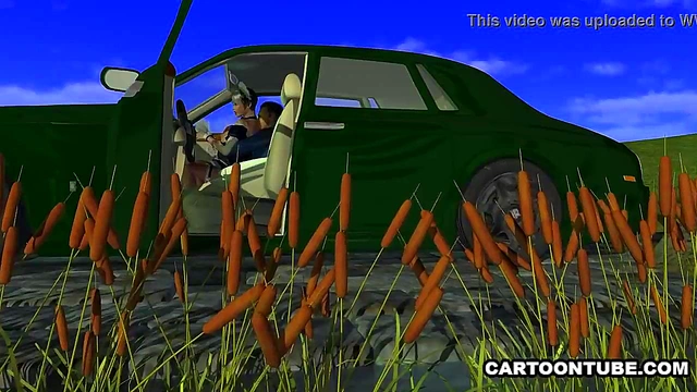 Busty 3D cartoon maid getting fingered and fucked