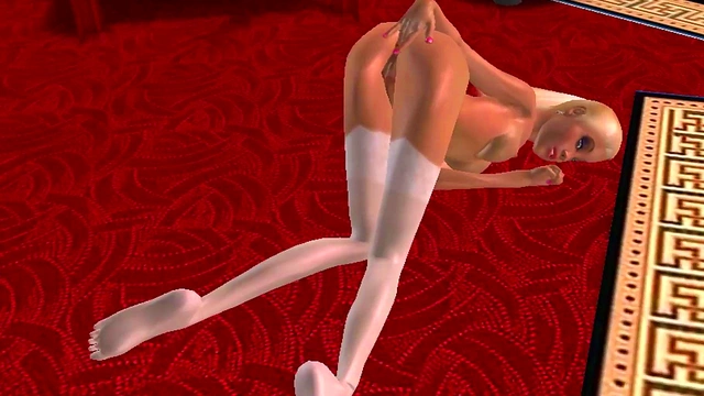Masturbation Blonde 3D