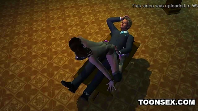 Sexy 3D cartoon stripper babe getting fucked hard