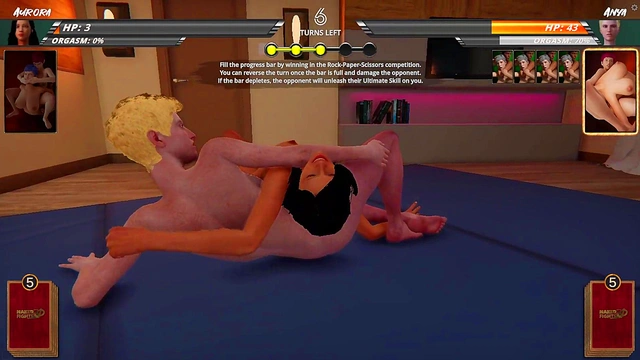 Aurora vs. Anya (Naked Fighter 3D)