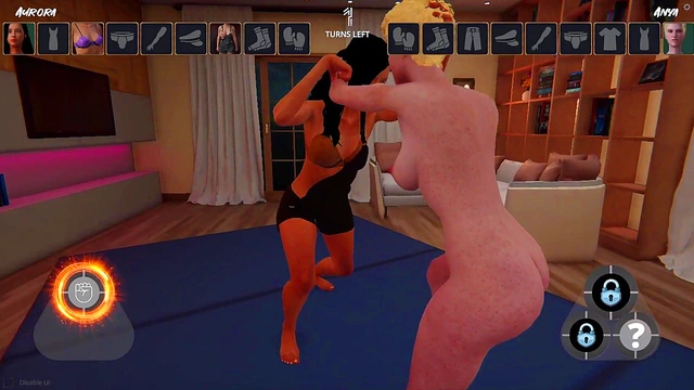 Aurora vs. Anya (Naked Fighter 3D)