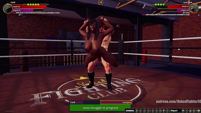 Cardi VS Lord Jerle(Naked Fighter 3D)