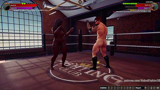 Cardi VS Lord Jerle(Naked Fighter 3D)