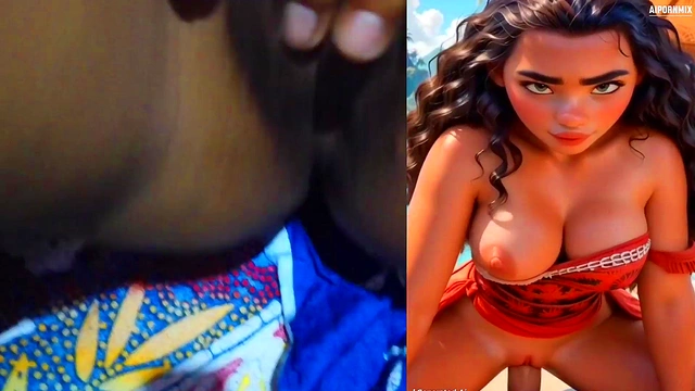 Moana Sex(3D)-Masturbation with Ai