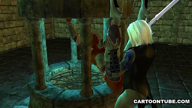 Stunning 3D cartoon ebony elf babe getting fucked