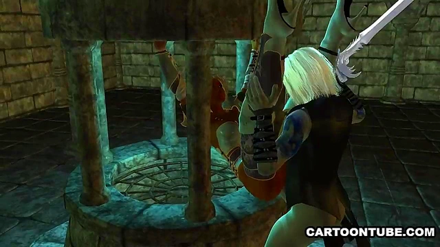 Stunning 3D cartoon ebony elf babe getting fucked