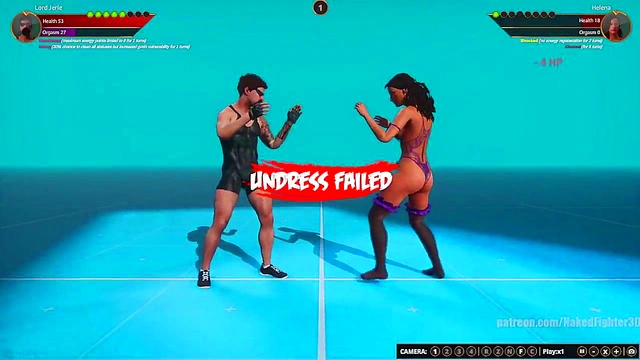 Lord Jerle VS Helena (Naked Fighter 3D)