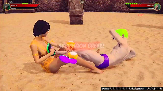 Horie VS Joe Curr (Naked Fighter 3D)