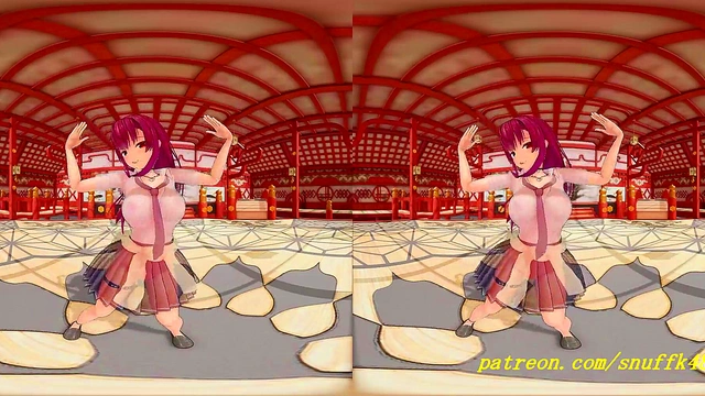 vr180 mmd marine dance 3d hololive