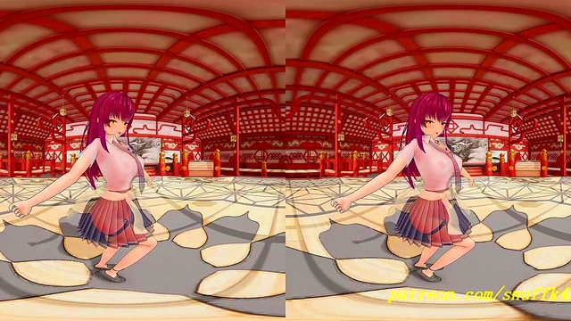 vr180 mmd marine dance 3d hololive