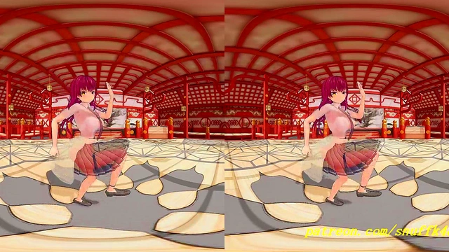 vr180 mmd marine dance 3d hololive