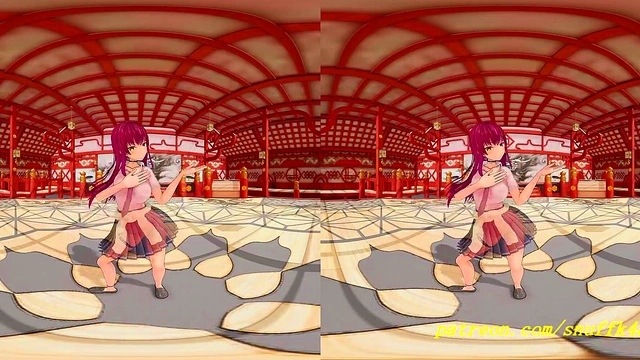 vr180 mmd marine dance 3d hololive