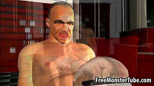 Hot 3D blonde babe getting fucked hard by The Godfather