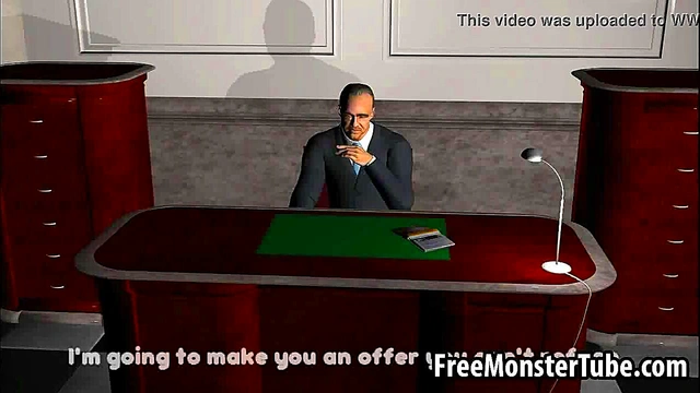 Hot 3D blonde babe getting fucked hard by The Godfather