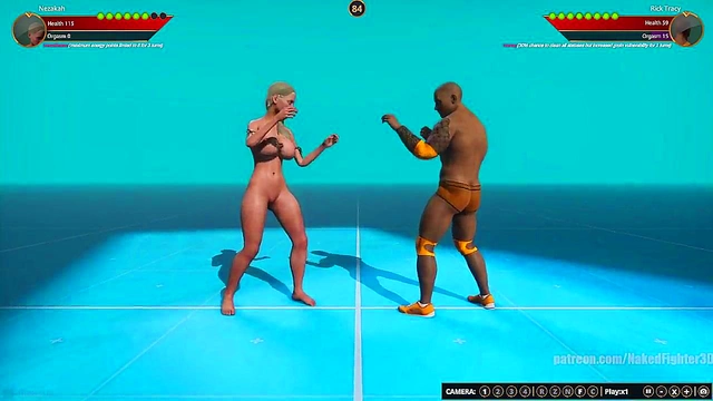 Nezakah VS Rick Tracy (Naked Fighter 3D)