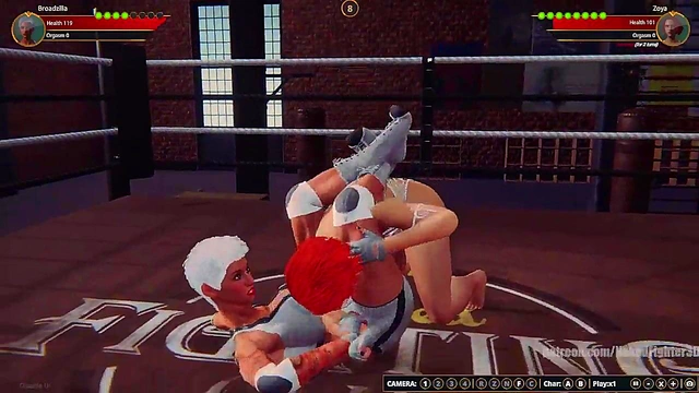 Broadzilla VS Zoya (Naked Fighter 3D)