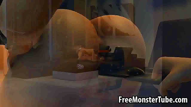 3D lesbian Wonder Woman getting licked and toyed