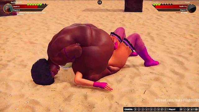 Bambi Bimbo VS Janah (Naked Fighter 3D)