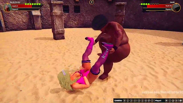 Bambi Bimbo VS Janah (Naked Fighter 3D)