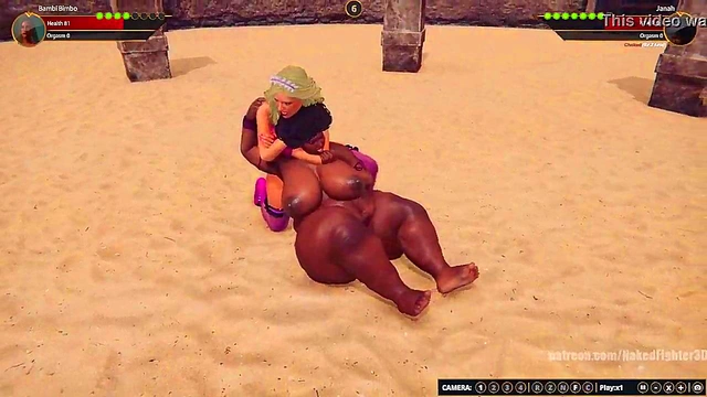 Bambi Bimbo VS Janah (Naked Fighter 3D)