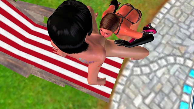 Animated 3D Sex - Cute Lesbian girl pussy licking scene