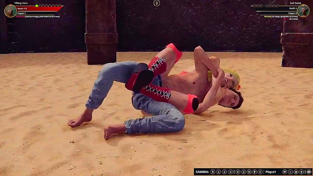 Tiffany Hanz VS Sub Twink (Naked Fighter 3D)