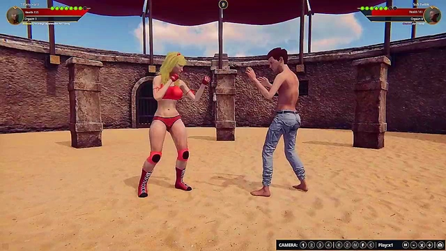 Tiffany Hanz VS Sub Twink (Naked Fighter 3D)