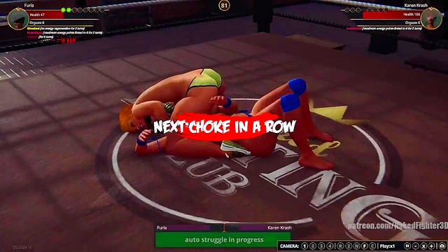Furia VS Karen Krash (Naked Fighter 3D)