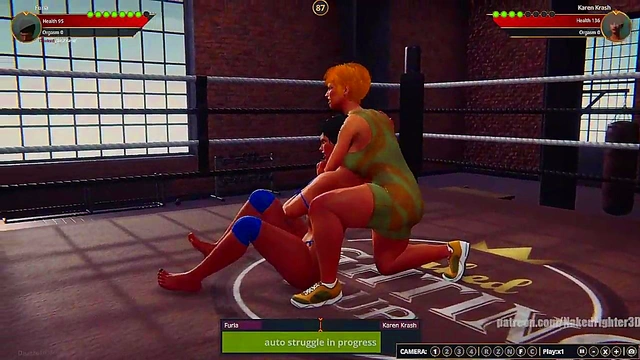 Furia VS Karen Krash (Naked Fighter 3D)