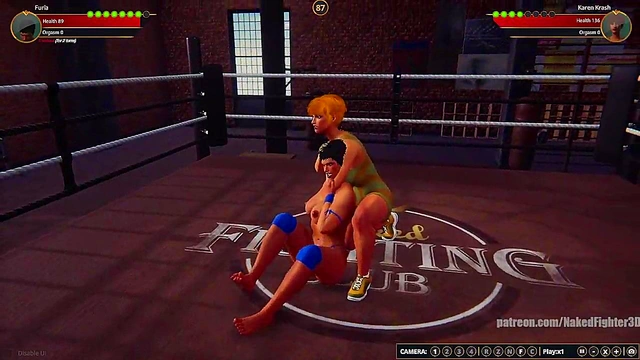 Furia VS Karen Krash (Naked Fighter 3D)