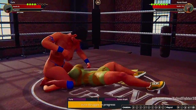 Furia VS Karen Krash (Naked Fighter 3D)