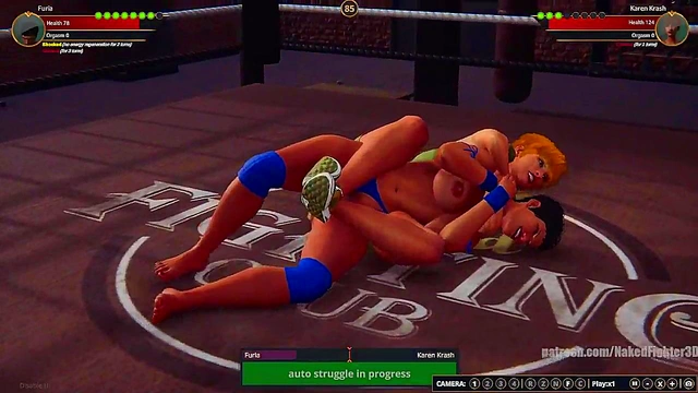Furia VS Karen Krash (Naked Fighter 3D)