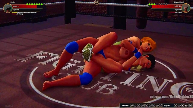 Furia VS Karen Krash (Naked Fighter 3D)