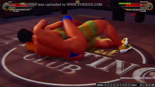 Furia VS Karen Krash (Naked Fighter 3D)