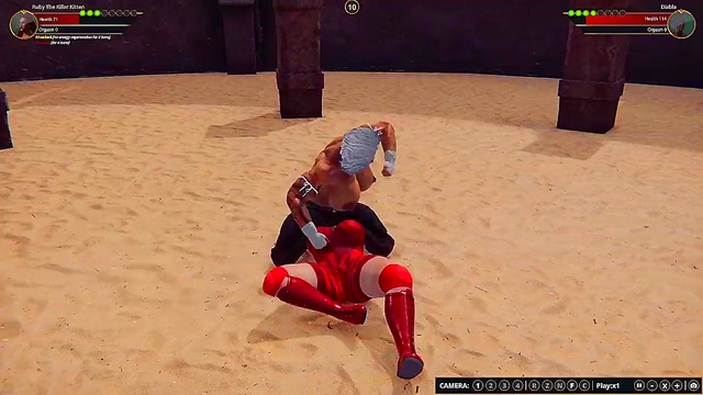 Ruby The K Kitten VS Diabla (Naked Fighter 3D)