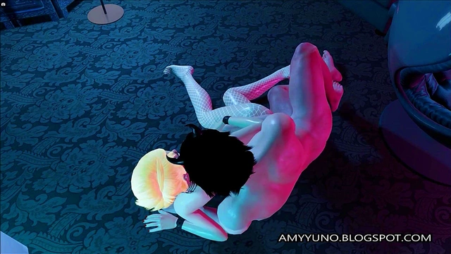 Tight 3D Young Blonde In A Fish Net Rides And Takes Anal!