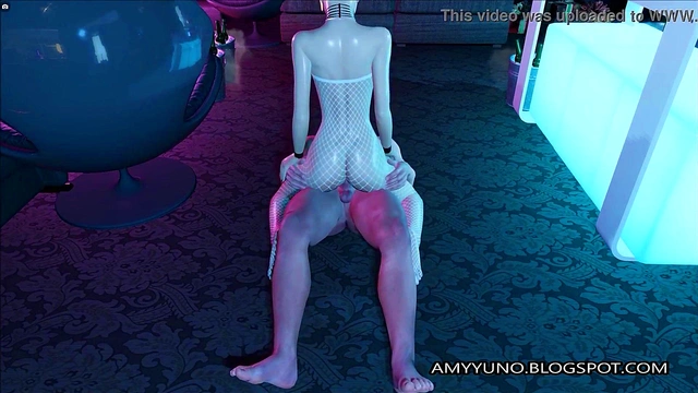 Tight 3D Young Blonde In A Fish Net Rides And Takes Anal!