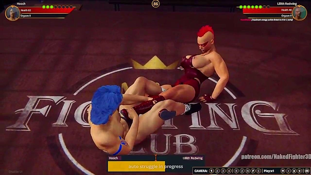 Hooch VS Lillith Redwing (Naked Fighter 3D)