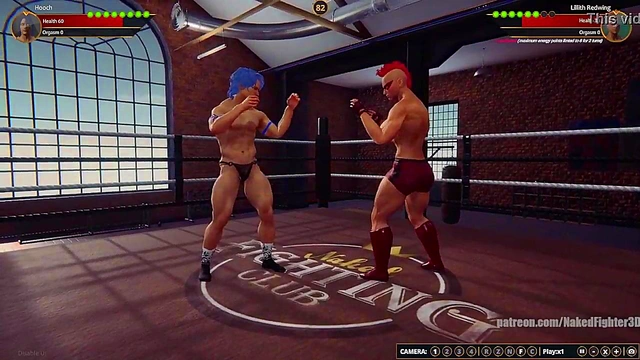 Hooch VS Lillith Redwing (Naked Fighter 3D)