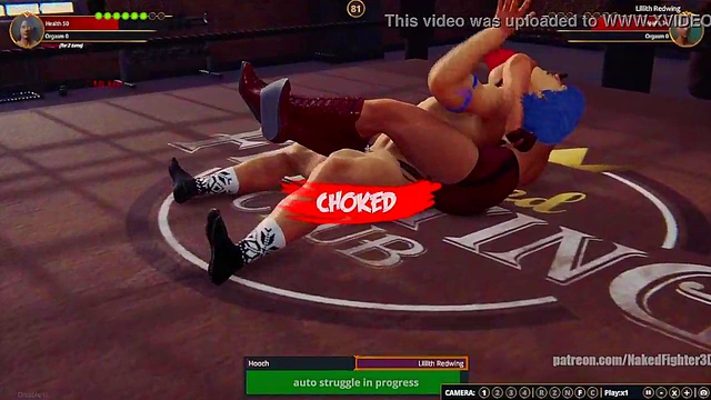 Hooch VS Lillith Redwing (Naked Fighter 3D)